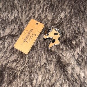 Hair on Hide Adjustable Horse Ring